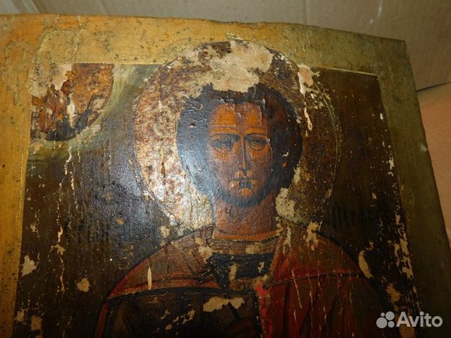 Антикварная, православная икона святой Порфирий ри