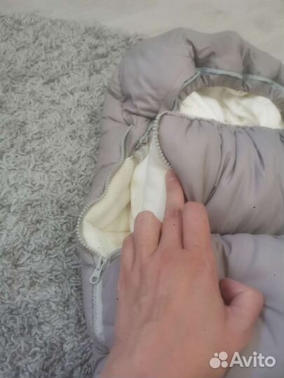 Конверт кокон зимний на выписку