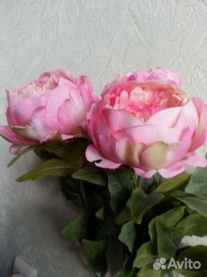 Искусственные цветы розовые пионы