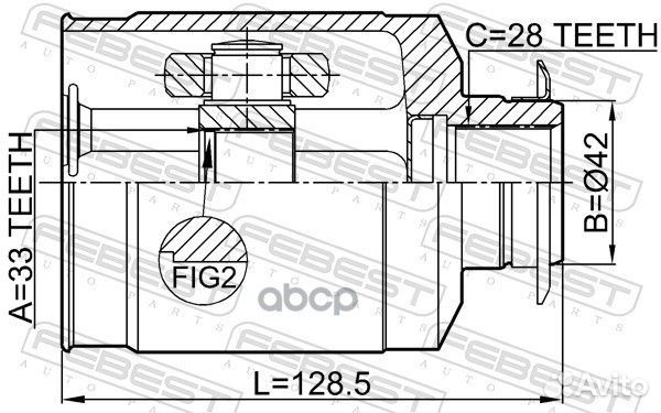 Шрус внутренний 2211-XM12RH Febest