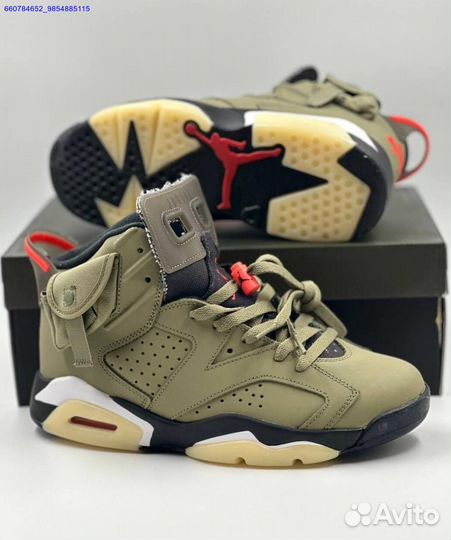 Кроссовки Nike Air Jordan 6 Retro x Travis Scott (Арт.60107)