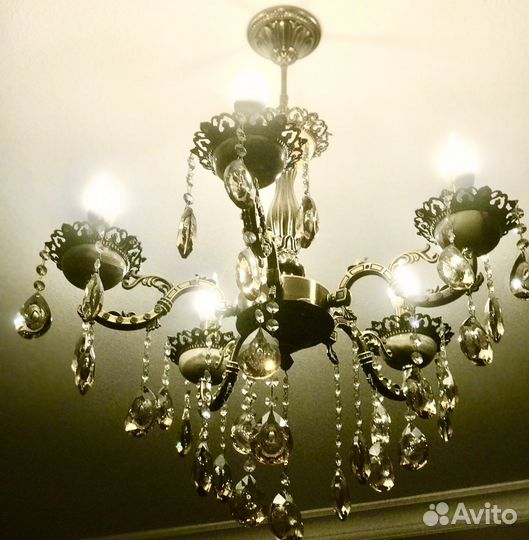 Люстра Бронза Иран вставки ониксы