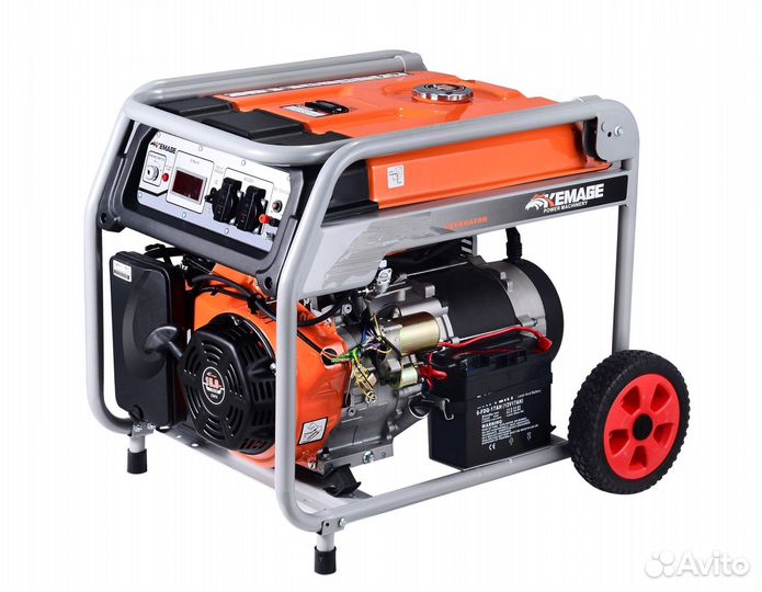Генератор бензиновый KM6500H 5,0кВт 220В 27л.с. кн