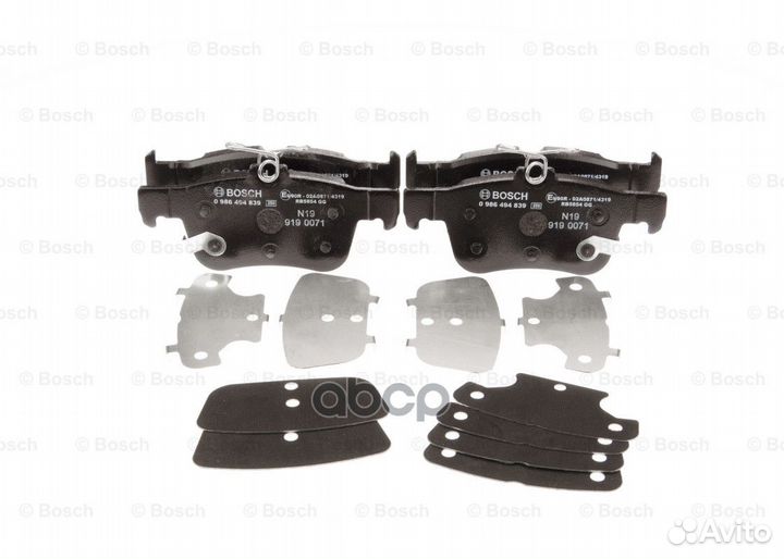Колодки тормозные дисковые зад 0986494839 B