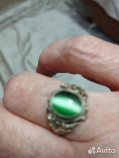 Серебряный комплект кольцо и серьги