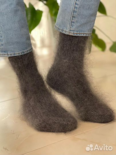 Пуховые носки мужские Ручная работа