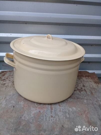 Кастрюля эмалированная СССР 25 литров (Новая)
