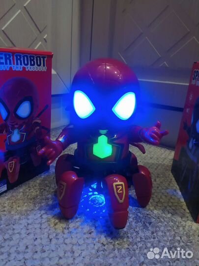 Робот человек паук музыкальный со светом