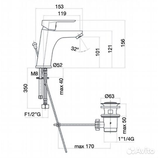 Смеситель для раковины Webert se833102560 Черный