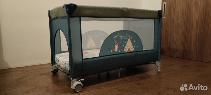 Детская кроватка манеж складная