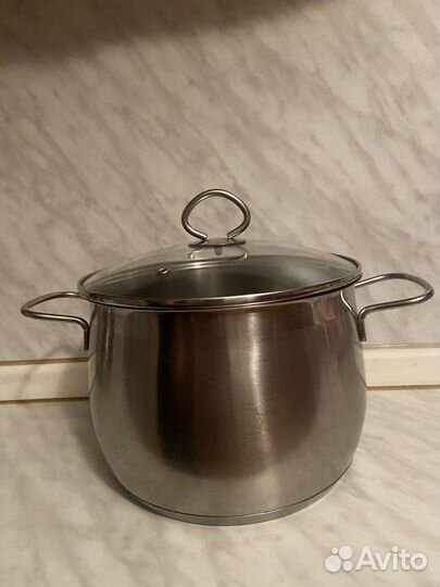 Кастрюля из нержавейки 6 л