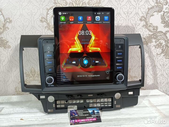 Магнитола Mitsubishi Lancer X android Tesla