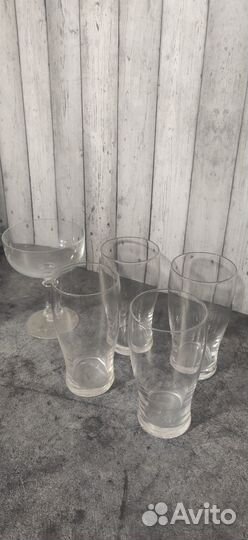 Пивные бокалы 0'33, коктейльная рюмка