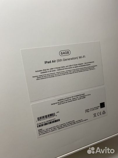 iPad air 2022 64gb m1 активирован 12.09.23