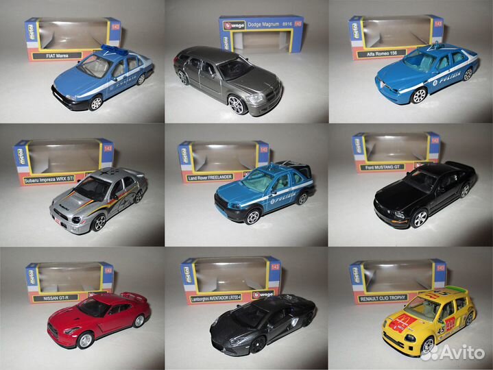 1-43 Модели авто Бураго (старая коллекция)