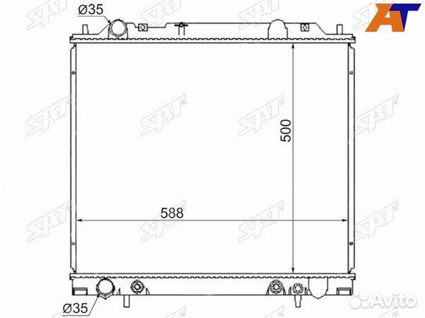 Радиатор mitsubishi, mitsubishi delica, mitsubishi delica spacegear, mitsubishi delica/space gear/L4