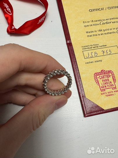 Золотое кольцо cartier