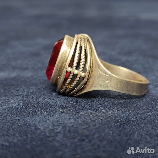 Серебряное Кольцо Корунд Серебро 875 Проба СССР