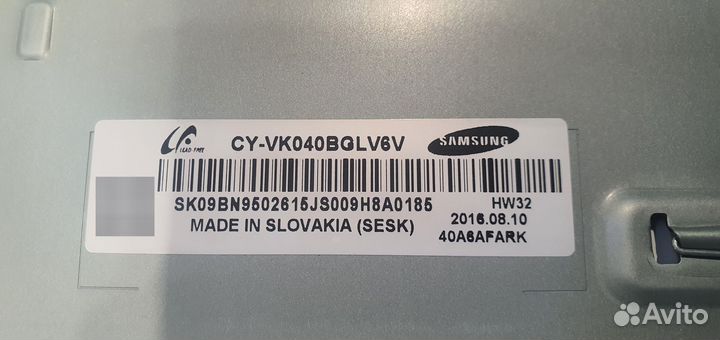 Ик датчик для тв Samsung UE40K6500AU