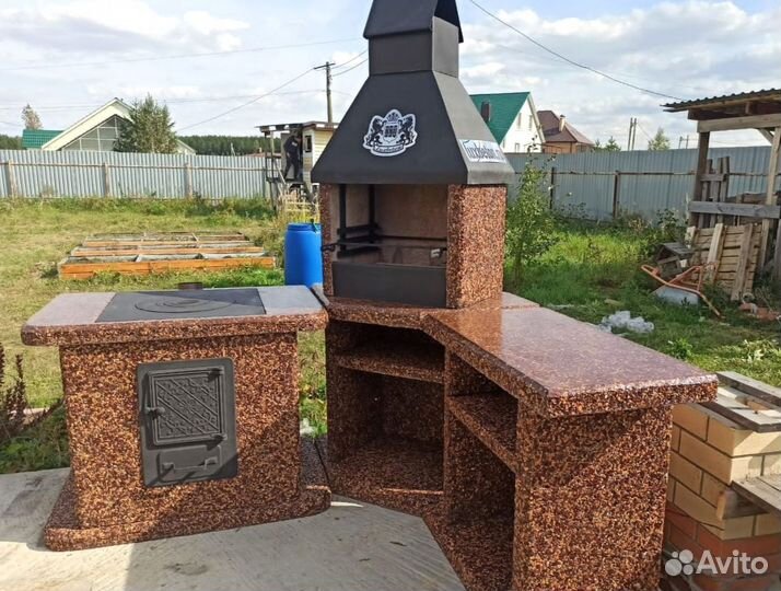 Печь барбекю, печь под казан, тандыр, гриль