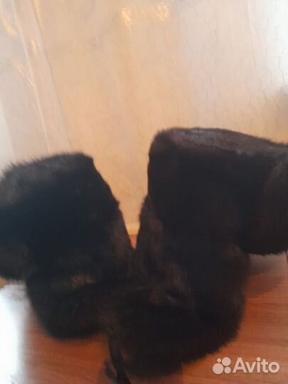 Норковая шапка мужская бу