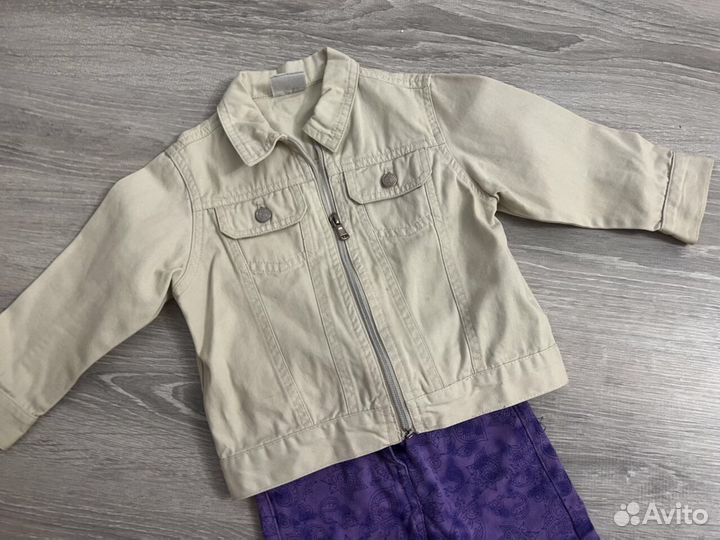 Джинсовая куртка + джинсы для девочки 86-92