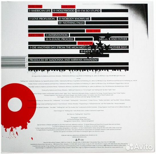 Виниловая пластинка Madonna american life (180 Gra