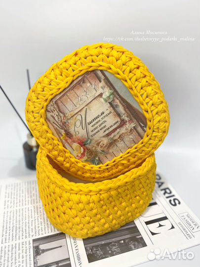 Шкатулка из трикотажной пряжи