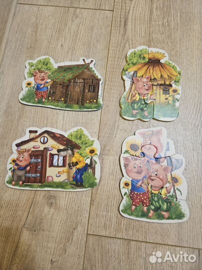 Пазлы для малышей пакетом 1-3года