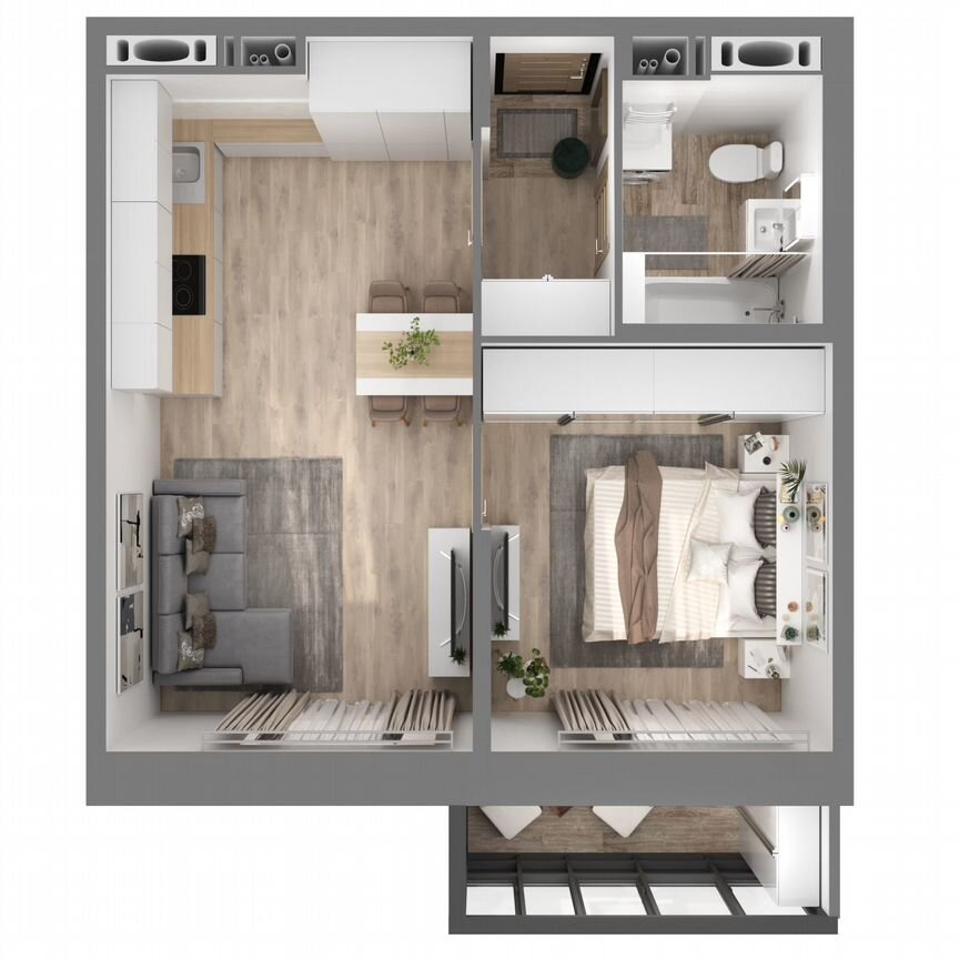 1-к. квартира, 41,3 м², 9/23 эт.