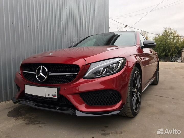 Сплиттер переднего бампера Mercedes W205. Некрашен