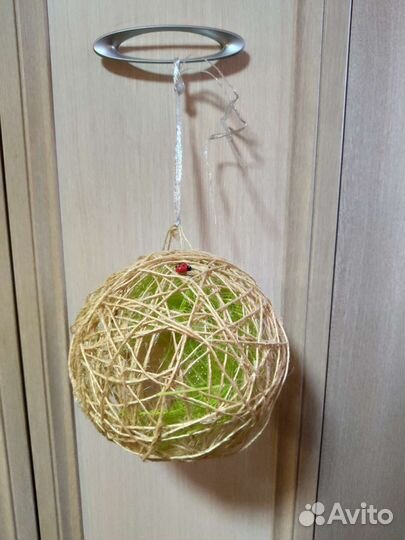 Светильник/абажур/шар из шпагата/ниток украшение
