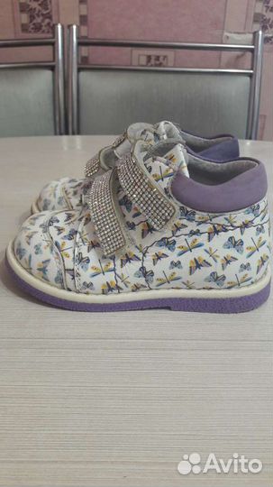 Ботинки натуральные кожанные для девочки