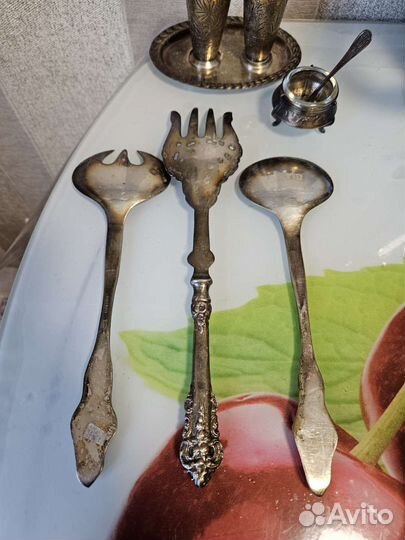 Мельхиоровые столовые приборы набор для специй