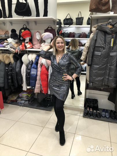 Вечернее платье с пайетками 46 48