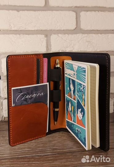 Обложка кожаная под блокнот А6