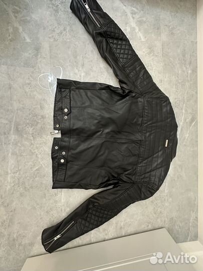 Кожаная куртка косуха мужская