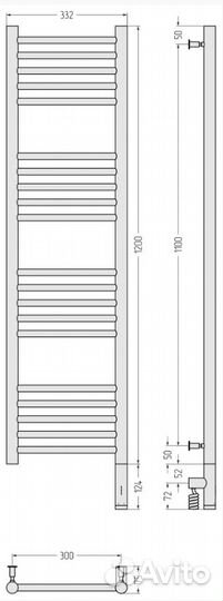 Сунержа Богема 3.0 прямая 1200х300 мэм правый Мато