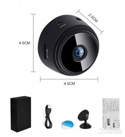 Мини Камера видеонаблюдения wifi