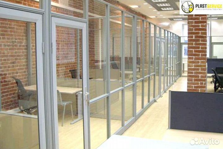 Пластиковые окна перегородки, остекление