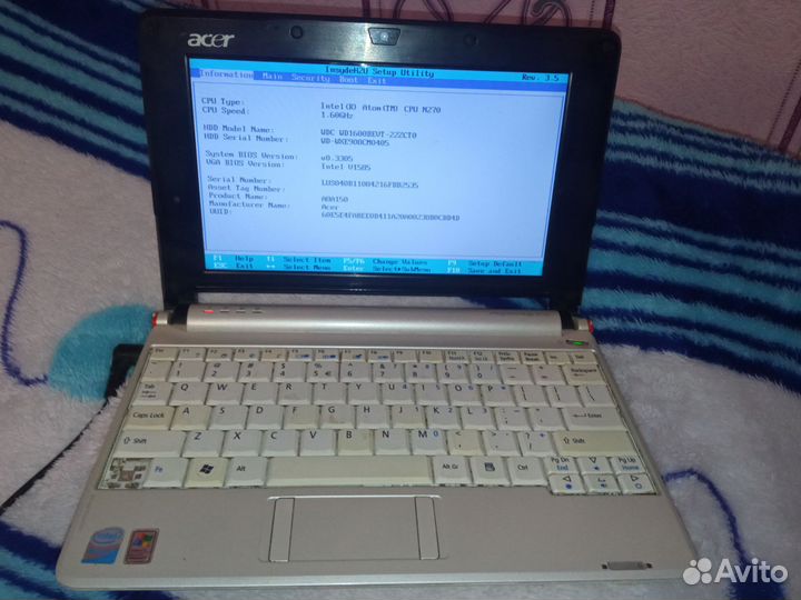 Нетбук Aser Aspire one