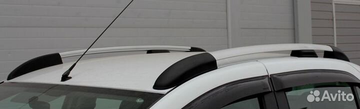 Рейлинги серебро на крышу апс для Renault Logan