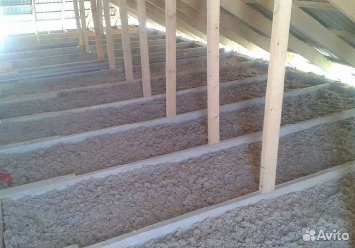 Утепление крыш Эковатой