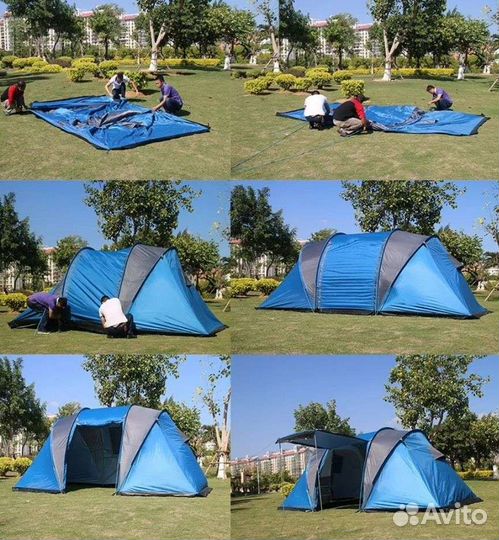 Палатка туристическая 4 местная с тамбуром новая