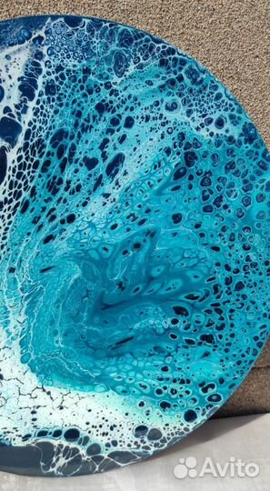 Картина на стену абстракция круглая