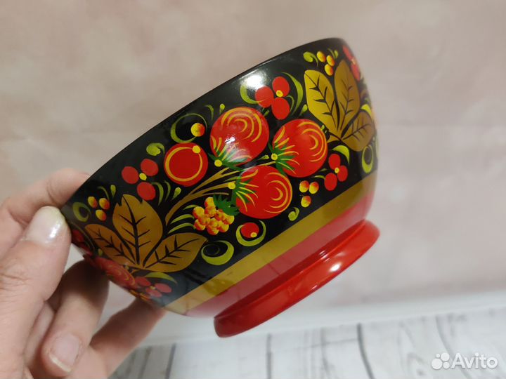 Хохломская роспись пиала и 2 ложки