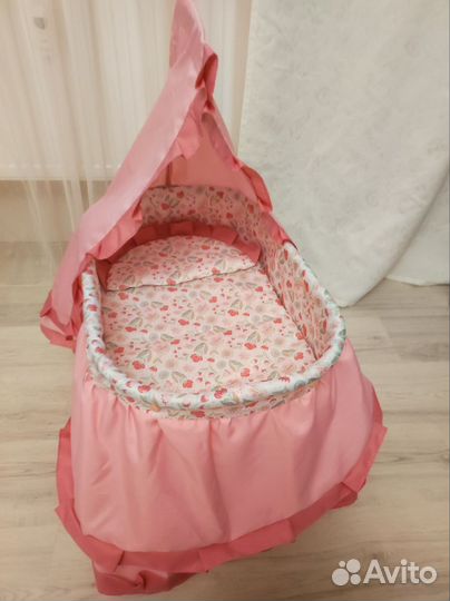 Кроватка-люлька для куклы Demi Star с балдахином