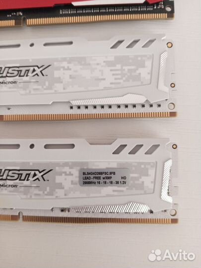 Оперативная память Crucial ballistix ddr4 16gb