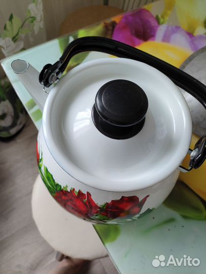 Чайник эмалированный новый