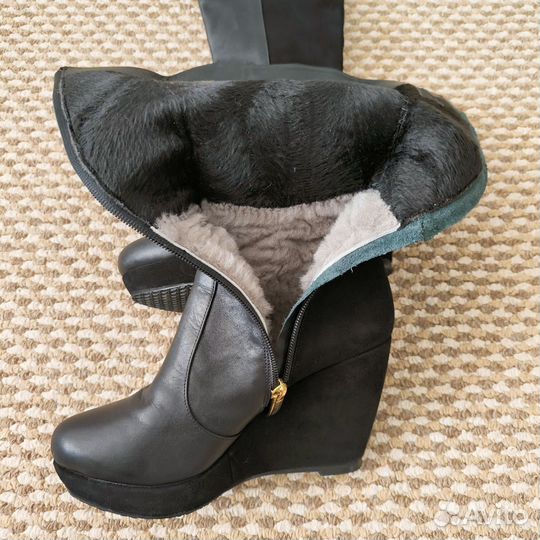 Сапоги женские натуральная кожа 37